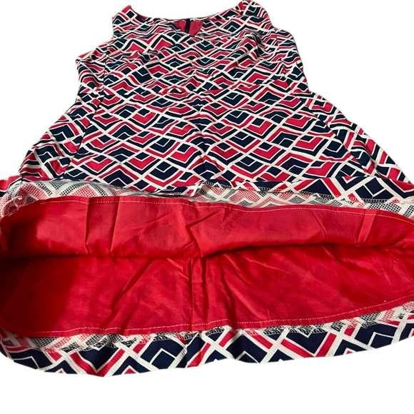 GAP Size 10 Pink White & Blue Geometric Dress - Picture 8 of 14